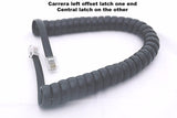 Carrera RJ12 6P6C Left Offset Coiled Cable